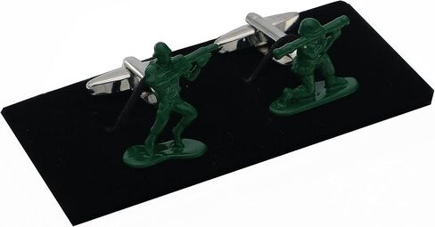 iGame Soldiers Chess Cuff Links Green Color Contra Fighter Design Cufflinks With Gift Box in Saudi Arabia