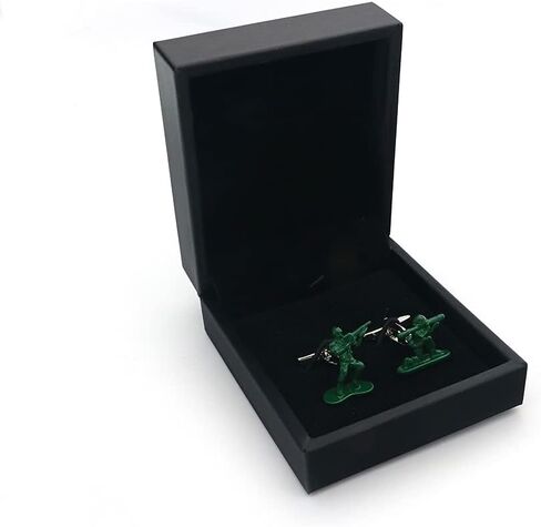 iGame Soldiers Chess Cuff Links Green Color Contra Fighter Design Cufflinks With Gift Box in Saudi Arabia