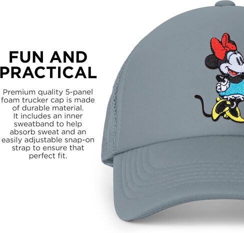 Disney Adult Trucker Hat, Minnie Mouse Mesh Snapback Baseball Cap in Saudi Arabia