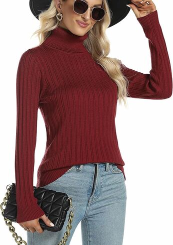 سترة صوفية نسائية ذات ياقة مدورة وأكمام طويلة محبوكة دافئة من RCJU in Kuwait