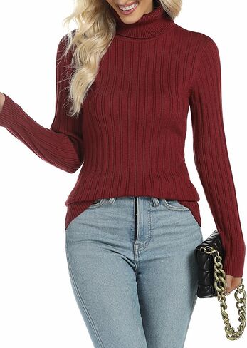 سترة صوفية نسائية ذات ياقة مدورة وأكمام طويلة محبوكة دافئة من RCJU in Kuwait