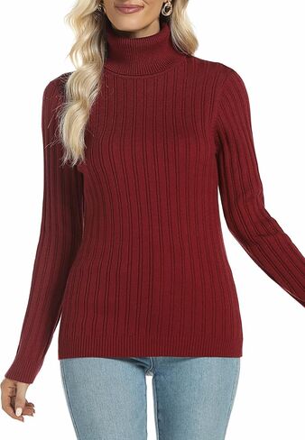 سترة صوفية نسائية ذات ياقة مدورة وأكمام طويلة محبوكة دافئة من RCJU in Kuwait