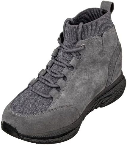 CALTO Men's Invisible Height Increasing Elevator Shoes - Fashion High Top Technical Sneakers - 3 Inches Taller in Saudi Arabia