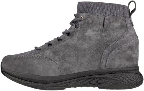 CALTO Men's Invisible Height Increasing Elevator Shoes - Fashion High Top Technical Sneakers - 3 Inches Taller in Saudi Arabia