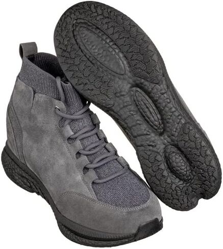 CALTO Men's Invisible Height Increasing Elevator Shoes - Fashion High Top Technical Sneakers - 3 Inches Taller in Saudi Arabia
