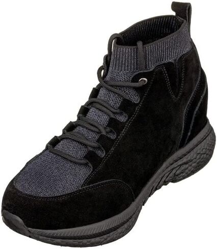 CALTO Men's Invisible Height Increasing Elevator Shoes - Fashion High Top Technical Sneakers - 3 Inches Taller in Saudi Arabia
