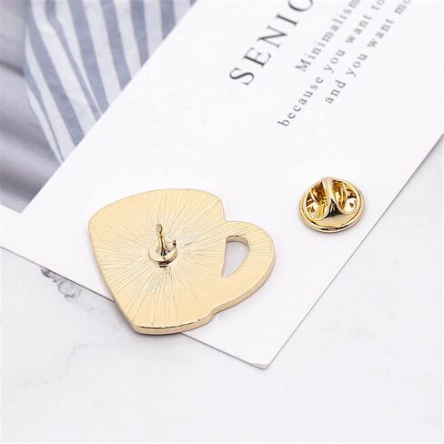 Strong Like My Coffee Enamel Pin Creative Coffee Cup Enamel Pin Cartoon Enamel Lapel Pin Brooch Badge for Clothes Accessories Pin for Men Women Coffee Lover Pin, Metal, no gemstone in Kuwait