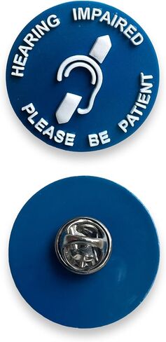 Hearing Impaired - Please Be Patient - 3D Visual Alert Pin for Deaf and Hard of Hearing Individuals in Kuwait