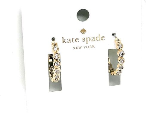 Kate Spade New York Gold Plated Drop Hoop Round Earrings in Saudi Arabia