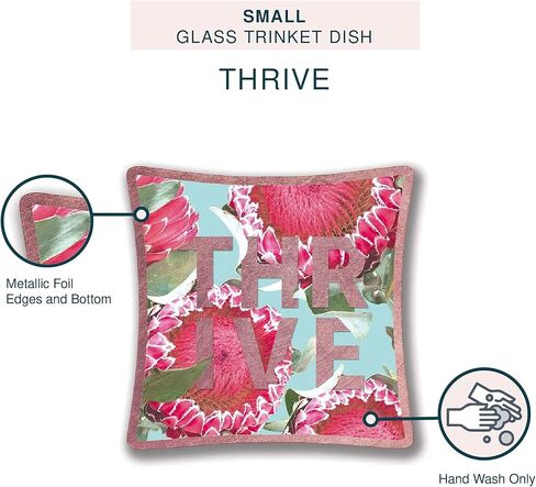 Small Glass Trinket Dish by Studio Oh! - Beau The Yak - 3" x 3" - Dish Tray with Unique Full-Color Artwork - Holds Jewelry, Change, Paperclips & Trinkets in Saudi Arabia