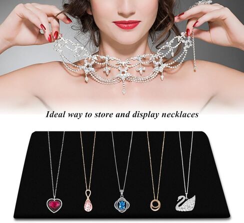 Yosoo Black Velvet Hook Necklace Chain Pendant Show Tray Display Jewelry Organizer Stand Holder in Saudi Arabia