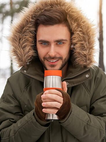 قفازات شتوية بدون اصابع للنساء من 4 ازواج، قفازات صوف دافئة بدون اصابع من الفرو الصناعي مع فتحات اصابع للطقس البارد (اسود، رمادي داكن، رمادي فاتح، بني) in Kuwait