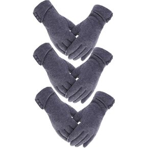 Tomily 3 Pairs Winter Gloves Warm Windproof Touchscreen Gloves for Womens Using in Kuwait