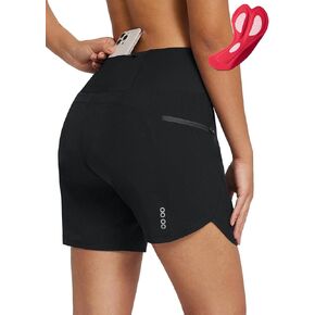 BALEAF Women's Mountain Bike Shorts 2 in 1 Padded MTB 5" Cycling Padding Pockets Biking Bicycle Cycle Riding in Saudi Arabia