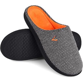VONMAY Women's Slip On Slippers Warm Two-Tone Memory Foam House Shoes Lightweight Non-Slip Indoor Outdoor