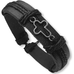 سوار جلدي رجالي مطبوع عليه الروح : هدايا تأكيد للمراهقين الجوفاء الصليب سحر ، بدون حجر كريم, بدون أحجار كريمة in Kuwait