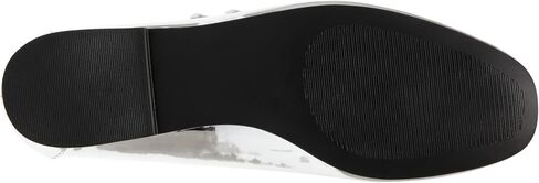 Steve Madden Women's Alisah Mary Jane Flat, Silver Foil, 7.5 in Saudi Arabia