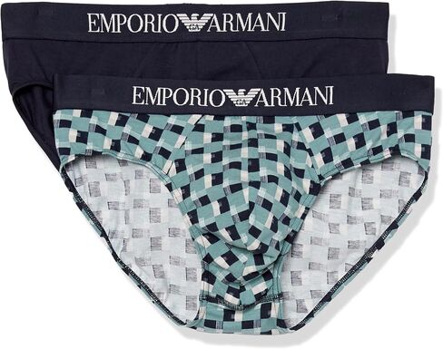 Emporio Armani Men's Classic Pattern Mix 2 Pack Brief in Saudi Arabia