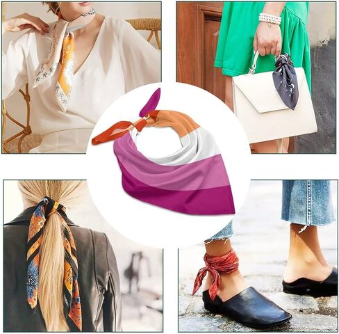 وشاح للرأس مربع بملمس حريري من الساتان مقاس 25 بوصة، وشاح للرقبة خفيف الوزن من ماندالا باللون الأزرق الفاتح للنساء والفتيات in Kuwait