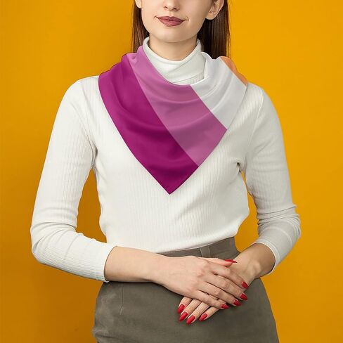 وشاح للرأس مربع بملمس حريري من الساتان مقاس 25 بوصة، وشاح للرقبة خفيف الوزن من ماندالا باللون الأزرق الفاتح للنساء والفتيات in Kuwait