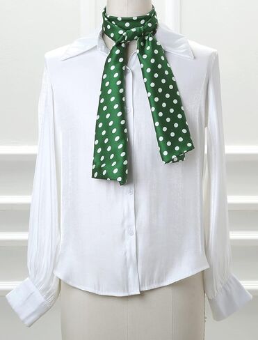 Allegra K Women Retro Polka Dots Skinny Scarf Neck Scarves Wrap Long Neckerchief Hair Band in Saudi Arabia
