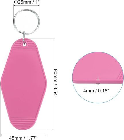 PATIKIL Vintage Motel Keychain, Blank Hotel Keychains Rhombus Retro Key Tag for DIY Crafts Ornament Backpack in Kuwait