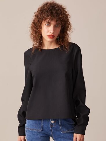 سترة BERLOOK النسائية بأكمام طويلة وفتحة خلفية على شكل حرف V سترة كاجوال بدون ظهر in Kuwait