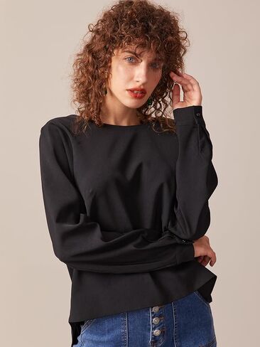 سترة BERLOOK النسائية بأكمام طويلة وفتحة خلفية على شكل حرف V سترة كاجوال بدون ظهر in Kuwait