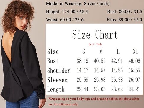 سترة BERLOOK النسائية بأكمام طويلة وفتحة خلفية على شكل حرف V سترة كاجوال بدون ظهر in Kuwait