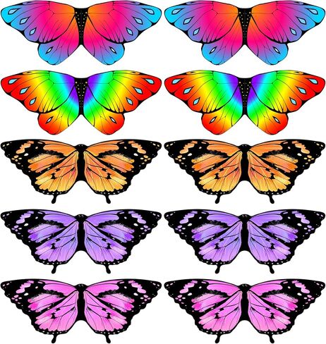 iROLEWIN Toddler Kids Butterfly-Wings for Girls Butterfly-Costume 10 Bulk Fairy Dress Up Wings as Boys Christmas Party Favors in Saudi Arabia