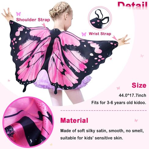 iROLEWIN Toddler Kids Butterfly-Wings for Girls Butterfly-Costume 10 Bulk Fairy Dress Up Wings as Boys Christmas Party Favors in Saudi Arabia