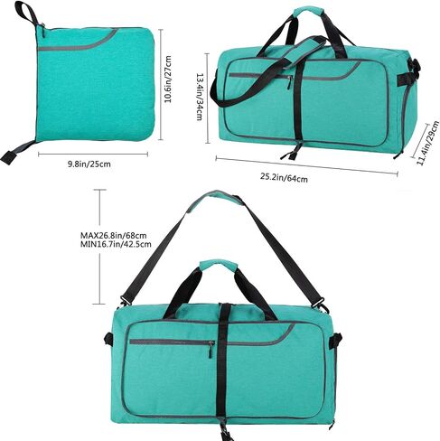 150L Extra Large Foldable Duffle Bag for Travel with Wet Pocket & Shoes Compartment Men Women Waterproof Weekender Duffle Bag(150LBlack) in Saudi Arabia