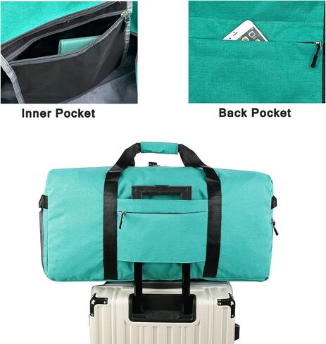 150L Extra Large Foldable Duffle Bag for Travel with Wet Pocket & Shoes Compartment Men Women Waterproof Weekender Duffle Bag(150LBlack) in Saudi Arabia