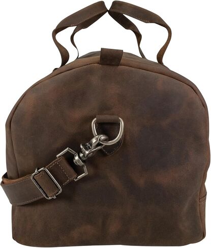 Hide & Drink, Luggage Duffle Bag with Shoulder Strap, Travel Overnight Bag, Handmade from Full Grain Leather - Bourbon Brown in Saudi Arabia