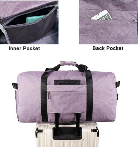 150L Extra Large Foldable Duffle Bag for Travel with Wet Pocket & Shoes Compartment Men Women Waterproof Weekender Duffle Bag(150LBlack) in Saudi Arabia