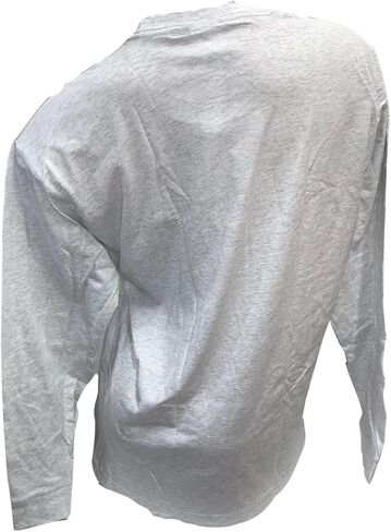 Victoria's Secret Pink Campus Tee Long Sleeve Crew Neck Rhinestone Color Gray Rainbow Size X-Large New in Saudi Arabia