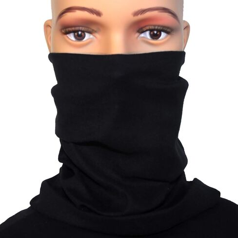 قناع رقبة أسود عادي للنساء الرجال سوبر خفيفة الوزن تنفس نصف الوجه الفم تغطية لدراجة نارية ركوب الصيد في الهواء الطلق الجري الراف مهرجان سائق الدراجة قناع متعدد الوظائف in Kuwait