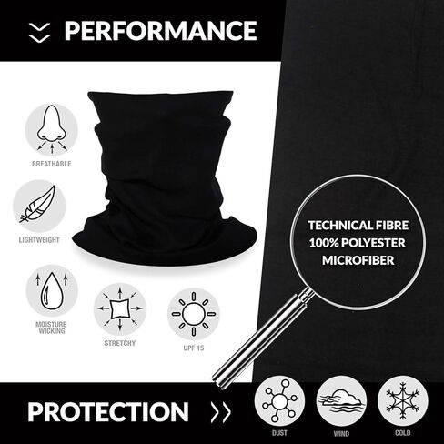 قناع رقبة أسود عادي للنساء الرجال سوبر خفيفة الوزن تنفس نصف الوجه الفم تغطية لدراجة نارية ركوب الصيد في الهواء الطلق الجري الراف مهرجان سائق الدراجة قناع متعدد الوظائف in Kuwait