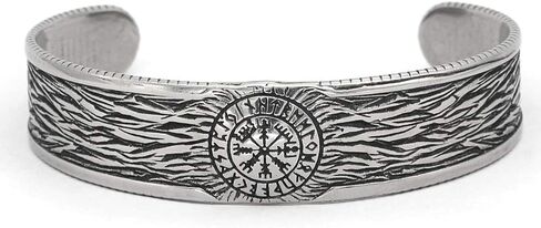 GuoShuang الشمال الفايكينج الرجال فيفيفيزر الإسورة أساور الكفة مع حقيبة هدايا Valknut in Kuwait