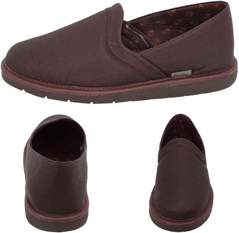 شبشب STAHL للرجال مريح من جلد الغنم الأصلي عالي الكثافة ونعل مضاد للانزلاق مع بطانة فائقة النعومة للاستخدام الداخلي/الخارجي in Kuwait