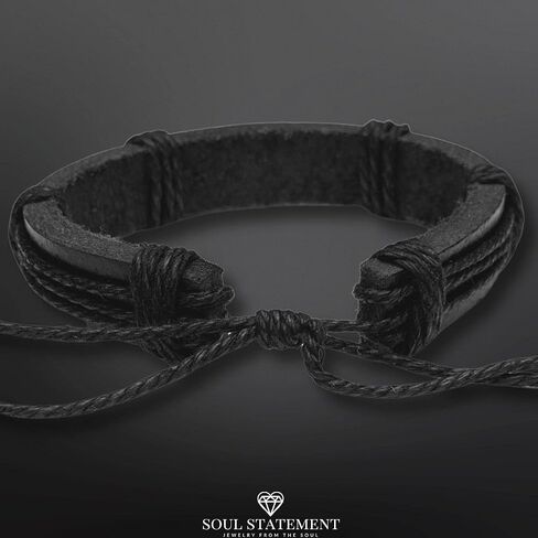 سوار جلدي رجالي مطبوع عليه الروح : هدايا تأكيد للمراهقين الجوفاء الصليب سحر ، بدون حجر كريم, بدون أحجار كريمة in Kuwait