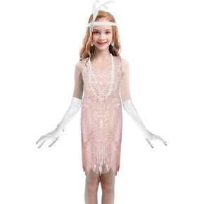 فستان FUNDAISY للفتيات 1920s Flapper Roaring 20s فستان غاتسبي ترتر للرقص والهالوين فستان حفلات مهدب in Kuwait
