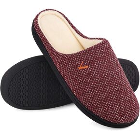 VONMAY Women's Slip On Slippers Warm Two-Tone Memory Foam House Shoes Lightweight Non-Slip Indoor Outdoor in Kuwait