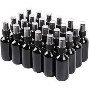 Amber Glass Small Spray Bottle 2 oz 24 Packs,Fine Mist Sprayer Small Clear Bottles,Refillable Containers mini spray bottles for Cleaning Solutions and Skin Care (Amber 24pcs) in Kuwait