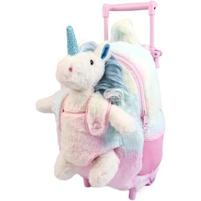 Funday Long Hair Unicorn Kids Backpack with Removable Wheel backpack for girls and boys in Saudi Arabia