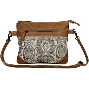 Myra Bag Nifty Small & Cross Body Bag Upcycled Canvas & Leather S-2600 in Kuwait