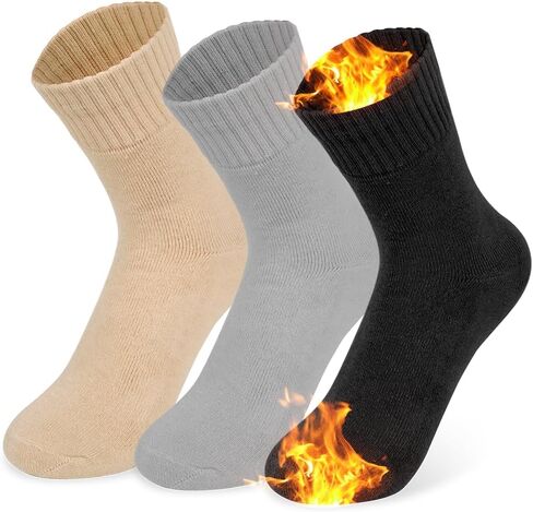 Muitmopoke Warm Socks for Women Winter Wool Boot Socks Size 9-11 Thermal Thick Cozy Crew Gift Socks 5 Pairs in Saudi Arabia