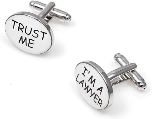 MRCUFF Trust Me I'm a Lawyer Pair of Cufflinks in a Presentation Gift Box & Polishing Cloth in Saudi Arabia
