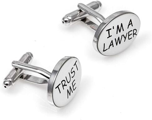 MRCUFF Trust Me I'm a Lawyer Pair of Cufflinks in a Presentation Gift Box & Polishing Cloth in Saudi Arabia