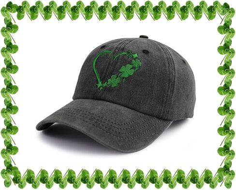 قبعة كاهريبا لعيد القديس باتريك شامروك للرجال والنساء، قبعة بيسبول أيرلندية مطرزة بالقطن قابلة للتعديل in Kuwait